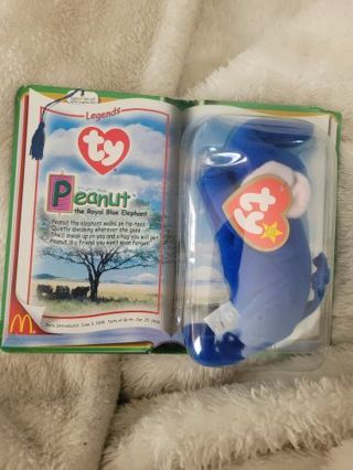 McDONALDS PEANUT THE ROYAL BLUE ELEPHANT BEANIE BABY