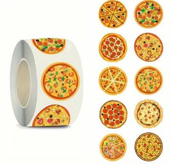 ↗️NEW⭕(10) 1" PIZZA STICKERS!!⭕(SET 2 of 2)