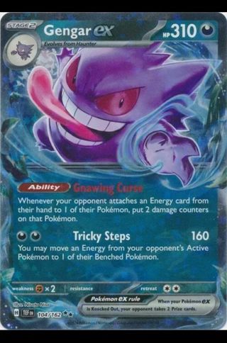 NM Gengar Ex Scarlet and Violet Pokemon card