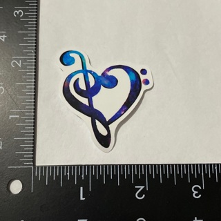 Galaxy music heart large sticker decal NEW 