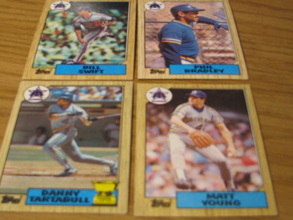 FOUR TOPPS 1987 SEATTLE MARINERS LOT 2303