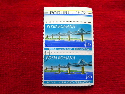   1972 Pair Romanian Posta Romana stamps.