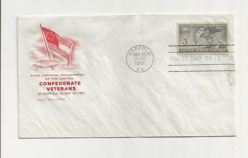 1951 FDC First Day Cover Confederate Veterans