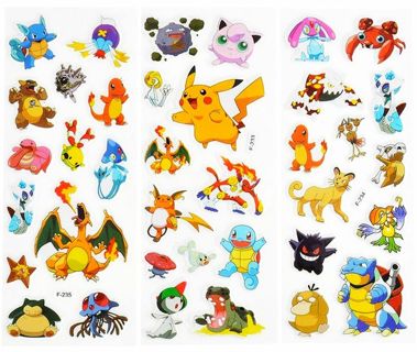 JAPANESE Pokemon Puffy Stickers Vibrant Detailed Anime Manga Pocket Monster