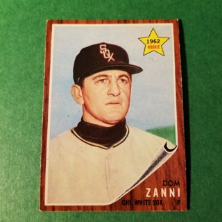 1962 - TOPPS   EXMT - NRMT  BASEBALL - CARD NO. 214 - DOM ZANNI ROOKIE - WHITE SOX