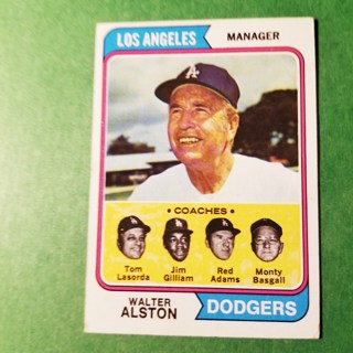 1974 - TOPPS BASEBALL CARD NO. 144 - WALTER ALSTON MGR. - DODGERS