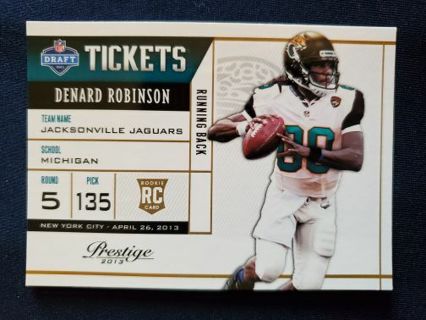 2013 Panini Prestige NFL Draft Tickets Denard Robinson