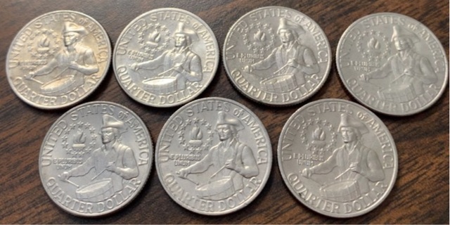 7 Bicentennial Quarters 