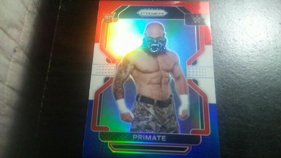 2022 PANINI PRIZM RED/WHITE/BLUE WWE PRIMATE WRESTLING CARD# 121