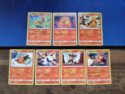 Pokemon Cosmic Eclipse Fire Cards