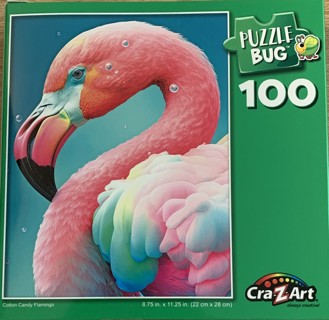 PUZZLEBUG PUZZLE~COTTON CANDY FLAMINGO~100 PIECES~FREE SHIPPING!