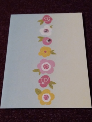 Two-Tone Floral Notecard