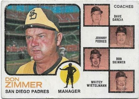 1973 TOPPS DON ZIMMER CARD