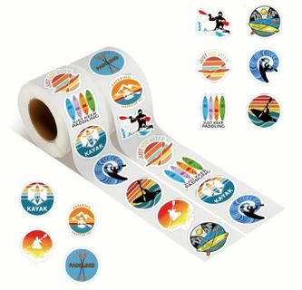 ➡️⭕(10) 1" FUNNY KAYAKING STICKERS!!