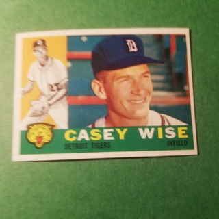 1960 - TOPPS EXMT - NRMT BASEBALL - CARD NO - 342 - CASEY WISE - TIGERS