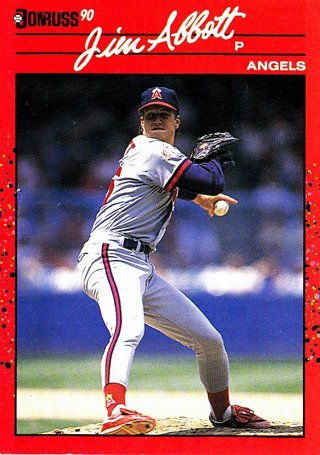 Jim Abbott 1990 Donruss California Angels