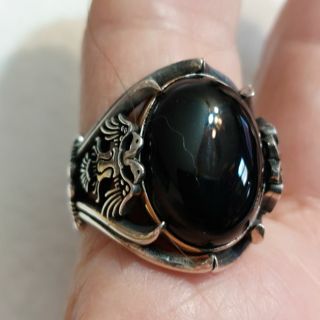 Sterling silver onyx ring size 11, retails $59