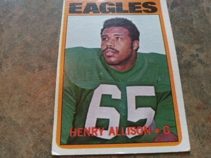 1972 TOPPS HENRY ALLISON PHILADELPHIA EAGLES FOOTBALL CARD# 73