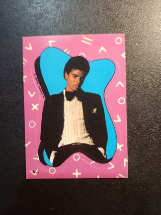 Michael Jackson VINTAGE Sticker trading card The King of Pop! 1984 MJJ productions Inc.