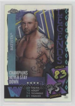 DAVE BATISTA 2021 WWE ATTAX TOPPS CHROME REFRACTOR SHINY PARALLEL