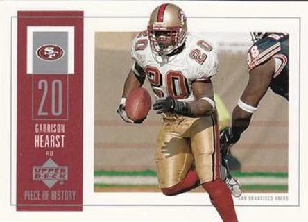 Tradingcard - 2002 UD Piece of History #83 - Garrison Hearst - San Francisco 49ers