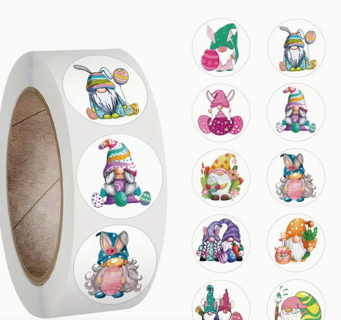 100 Assorted Gnome EasterStickers