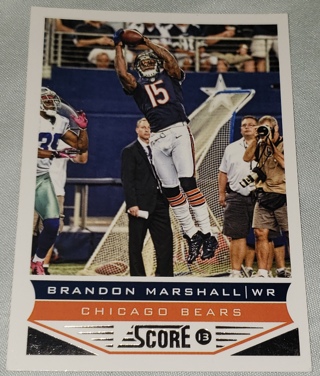 ♨️♨️ 2013 Panini Score Brandon Marshall Football Card # 35 ♨️♨️ Chicago Bears