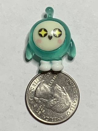 EGG-SHAPED CHARACTER~#14~TEAL~1 CHARACTER ONLY~GLOW IN THE DARK~FREE SHIPPING!