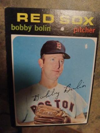 1971 T.C.G. BOBBY BOLIN BOSTON RED SOX BASEBALL CARD# 446