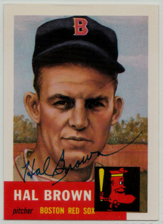 1991 Topps Archives #184 - Hal Brown autograph card (mid)