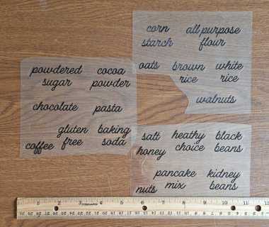 Kitchen Word Labels CLEAR STICKERS  NEW!! COFFEE TEA SUGAR 