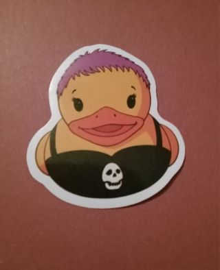 Pirate pink duck sticker #35