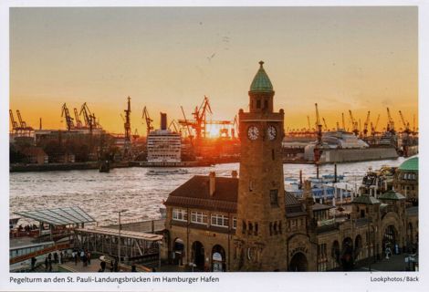 Postcard - Germany 2024 -  Hamburg harbor  fresh and unused from postcard calendar