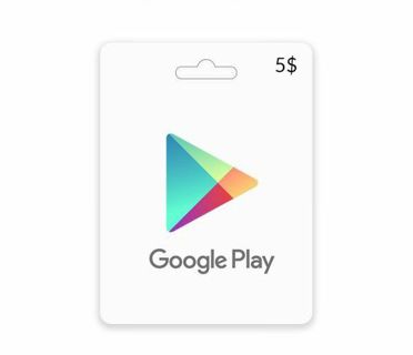 $ 5 Google Play e-gift card * code only