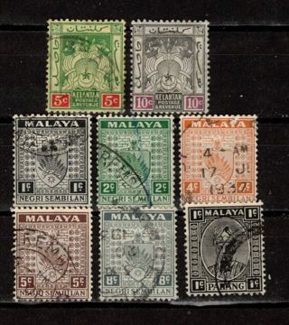 Malaya Old Stamps from Kelantan, Negri