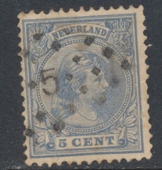 Netherlands:  1894, Queen Wilhelmins 2/ Hanging Hair, Used, MI: NL-156 - NED-10001a