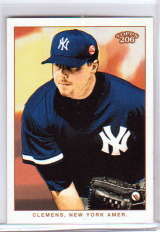 Roger Clemens, 2002 Topps 206 Baseball Card #30, New York Yankees, (L4