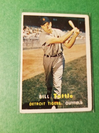 1957 - TOPPS EXMT - NRMT BASEBALL - CARD NO. 72 - BILL TUTTLE - TIGERS