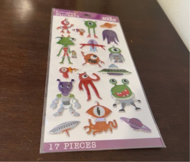 Sticko dimensional alien stickers 