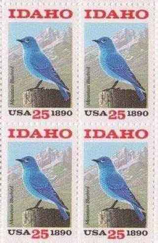 4 NEW IDAHO BLUEBIRD STAMPS=25CENTS=USA