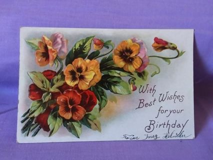 Vintage 1912 Post Card With Stamp