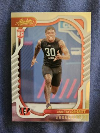 2022 Panini Absolute Yellow Rookie Cam Taylor-Britt