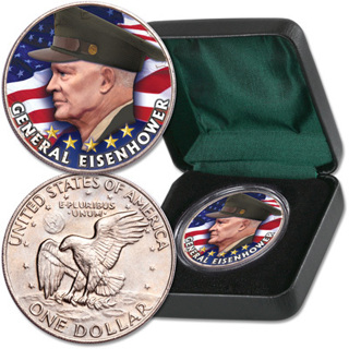 Mint Colorized General Dwight D. Eisenhower Dollar