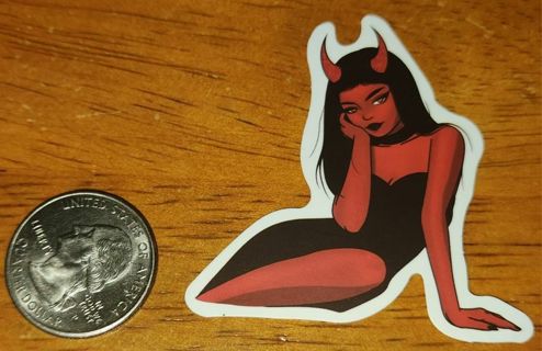 Demon Chick Dark Goth Sticker