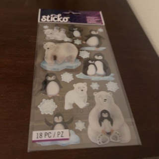 Sticko dimensional polar bear & penguin stickers sti