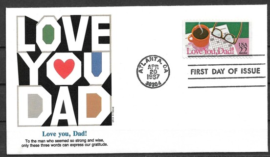 1987 Sc2270 "Love You, Dad" FDC