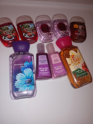 Bath and Body Works Pocketbacs and shower gel Set of 9 items 