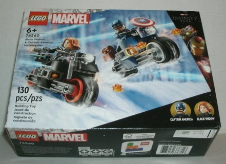 LEGO Marvel Black Widow & Captain America Motorcycles 130pcs #76260 