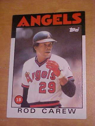 1986 Topps Rod Carew Baseball Card #400, California Angels