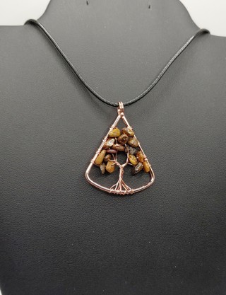 Lovely New Tiger Eye Tree of Life Necklace